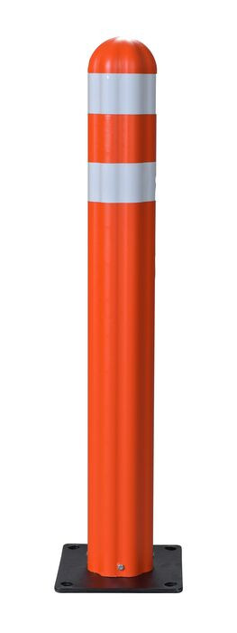 5.75"W x 42"H, Plastic Guide Post Delineators - 3" Wide Reflective Band, Orange - 1734OR